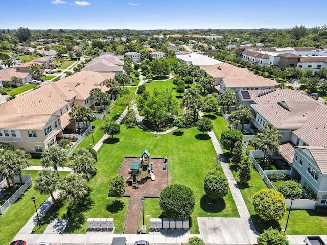 aerial view of residential area