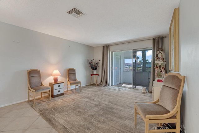 living area with baseboards