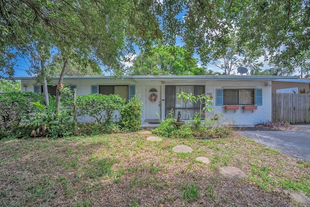 730 NE 23rd Pl, Pompano Beach, FL 33064 - ranch-style house with fence and stucco siding