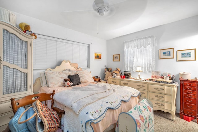 730 NE 23rd Pl, Pompano Beach, FL 33064 - bedroom with carpet flooring and a ceiling fan