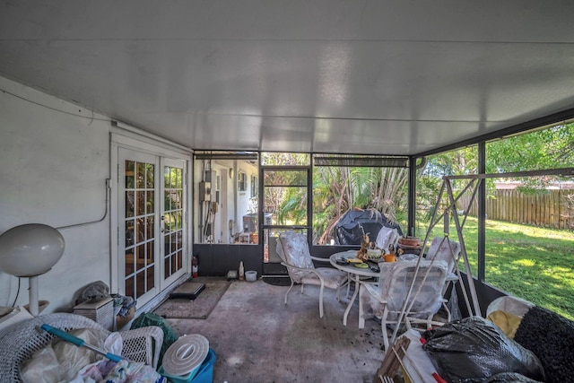 730 NE 23rd Pl, Pompano Beach, FL 33064 - sunroom / solarium featuring french doors and plenty of natural light
