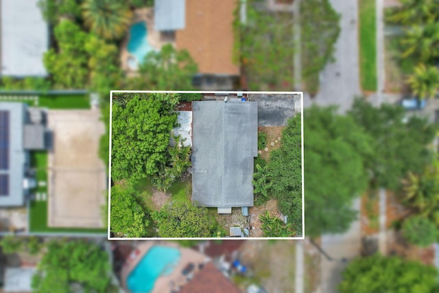 730 NE 23rd Pl, Pompano Beach, FL 33064 - aerial view of property and surrounding area featuring property boundaries highlighted