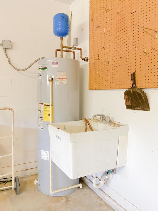 utilities featuring electric water heater