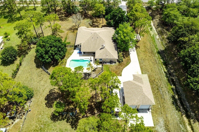 16737 Temple Blvd, Loxahatchee, FL 33470 - view from above of property featuring a pool