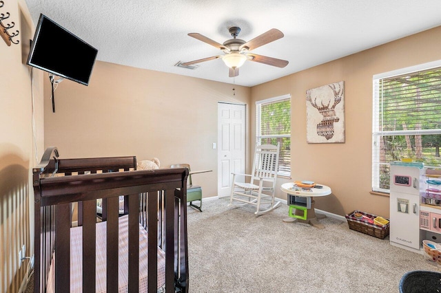 16737 Temple Blvd, Loxahatchee, FL 33470 - bedroom featuring carpet, baseboards, and ceiling fan