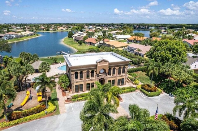 22075 Flower Dr, Boca Raton, FL 33428 - aerial perspective of suburban area featuring a large body of water and a pool area