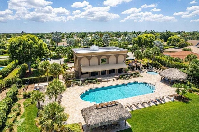 22075 Flower Dr, Boca Raton, FL 33428 - community pool featuring a gazebo and a patio area