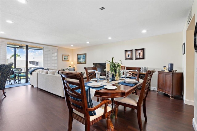 3901 SE Saint Lucie Blvd Unit D-31, Stuart, FL 34997 - dining space with wood finished floors and recessed lighting