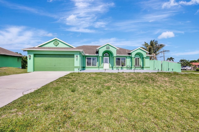 1985 SW Beard St, Port Saint Lucie, FL 34953 - single story home featuring an attached garage, driveway, a front lawn, and stucco siding