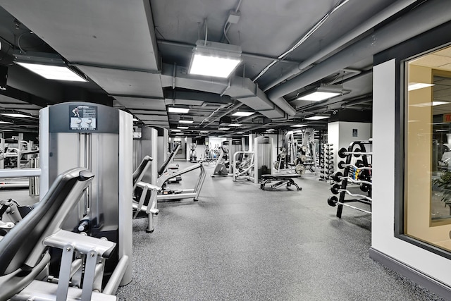 view of workout area