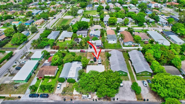 134 SW 10th Ave, Delray Beach, FL 33444 - aerial view of property and surrounding area featuring nearby suburban area