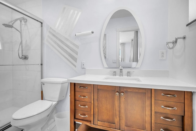 2230 NE 62nd St, Fort Lauderdale, FL 33308 - full bathroom featuring toilet, vanity, a stall shower, and a baseboard heating unit