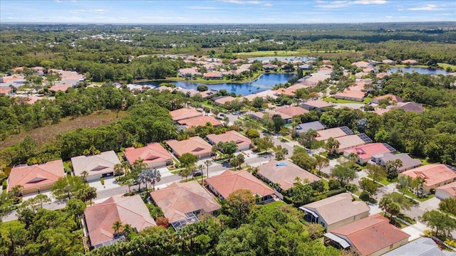 aerial perspective of suburban area featuring a large body of water
