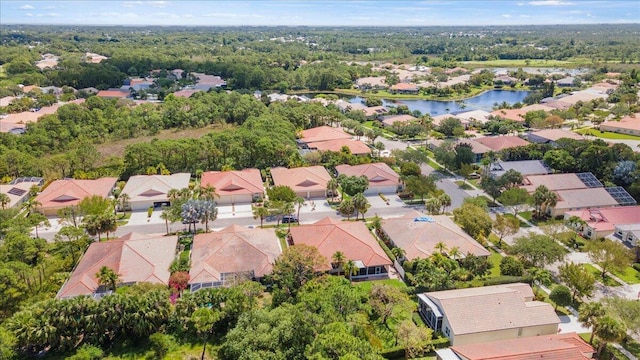 aerial perspective of suburban area featuring a nearby body of water