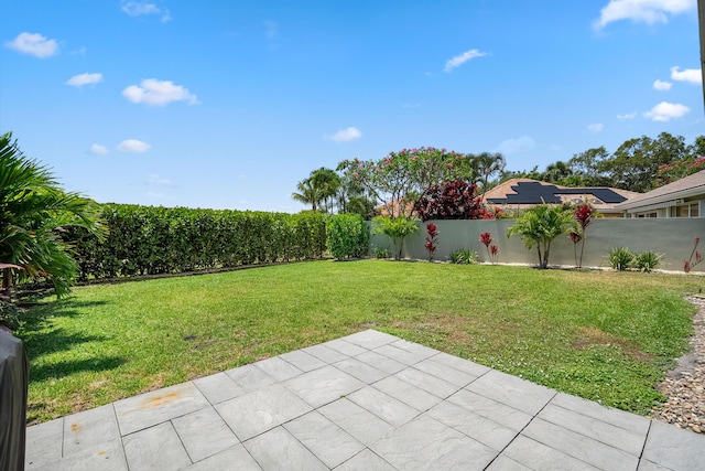 view of yard with a patio area