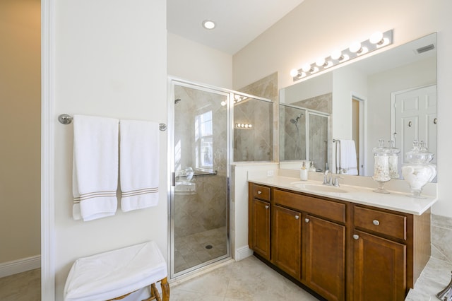 10250 SW Azzo Ln, Port Saint Lucie, FL 34986 - full bathroom with a stall shower and vanity