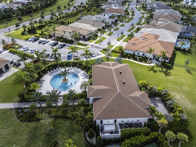 10250 SW Azzo Ln, Port Saint Lucie, FL 34986 - aerial perspective of suburban area with a pool