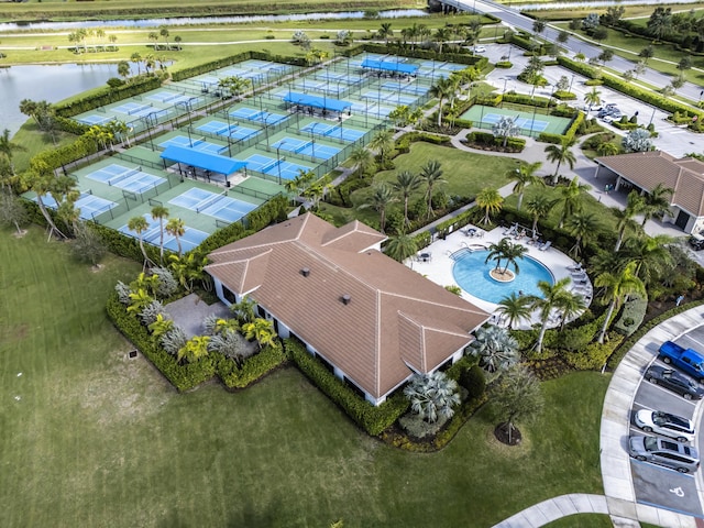 10250 SW Azzo Ln, Port Saint Lucie, FL 34986 - bird's eye view of a large body of water and a pool area