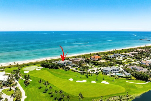 3066 SE Dune Dr, Stuart, FL 34996 - bird's eye view of expansive beach and a golf club