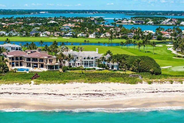3066 SE Dune Dr, Stuart, FL 34996 - aerial view of residential area with expansive coastline and a golf course
