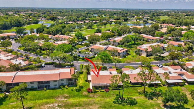 21922 Cypress Dr Unit 37B, Boca Raton, FL 33433 - aerial perspective of suburban area with a nearby body of water and a golf club