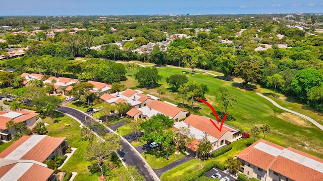 21922 Cypress Dr Unit 37B, Boca Raton, FL 33433 - aerial perspective of suburban area with a local golf course and a tree filled landscape