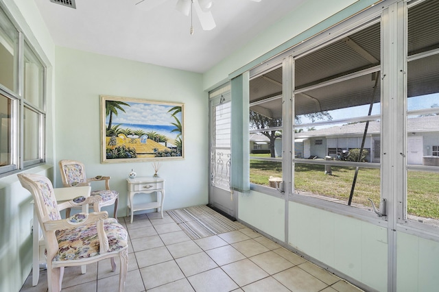 195 High Point Ter E Unit C, Delray Beach, FL 33445 - sunroom / solarium with a ceiling fan