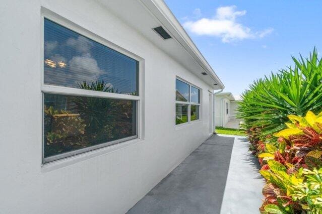 view of home's exterior featuring stucco siding