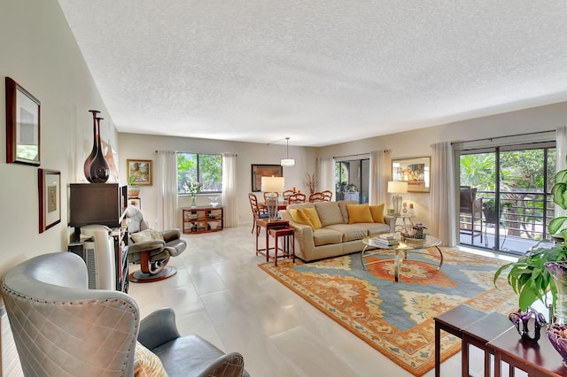 6328 Longboat Ln Unit 302, Boca Raton, FL 33433 - living room with a textured ceiling