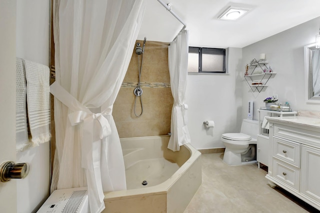 6328 Longboat Ln Unit 302, Boca Raton, FL 33433 - bathroom featuring vanity, toilet, and shower / bathtub combination with curtain