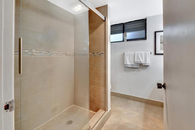 6328 Longboat Ln Unit 302, Boca Raton, FL 33433 - full bath featuring a shower stall, toilet, and baseboards