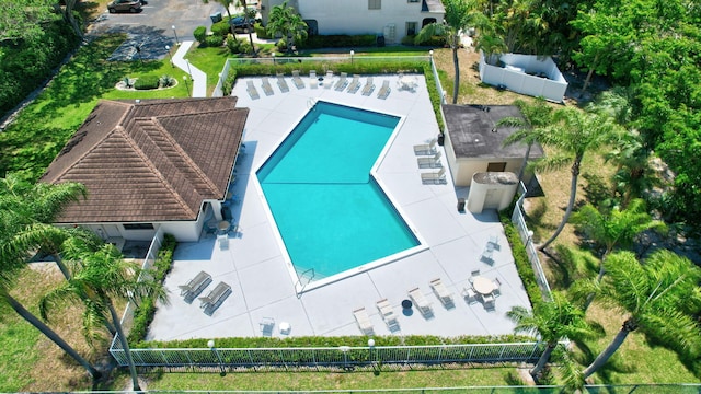 6328 Longboat Ln Unit 302, Boca Raton, FL 33433 - view from above of property with a pool area