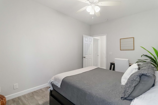18 S D St, Lake Worth Beach, FL 33460 - bedroom featuring light wood finished floors, baseboards, and ceiling fan