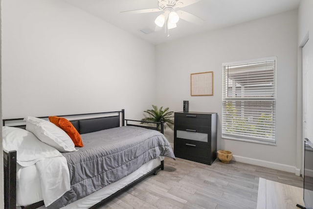 18 S D St, Lake Worth Beach, FL 33460 - bedroom with wood finished floors, baseboards, and ceiling fan