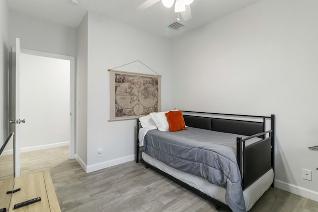 18 S D St, Lake Worth Beach, FL 33460 - bedroom with baseboards, wood finished floors, and ceiling fan