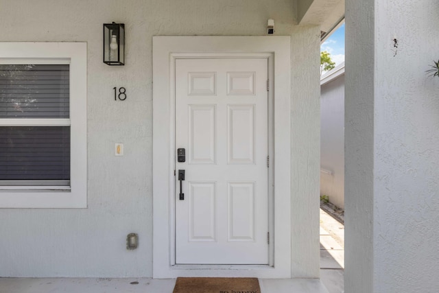 18 S D St, Lake Worth Beach, FL 33460 - property entrance featuring stucco siding