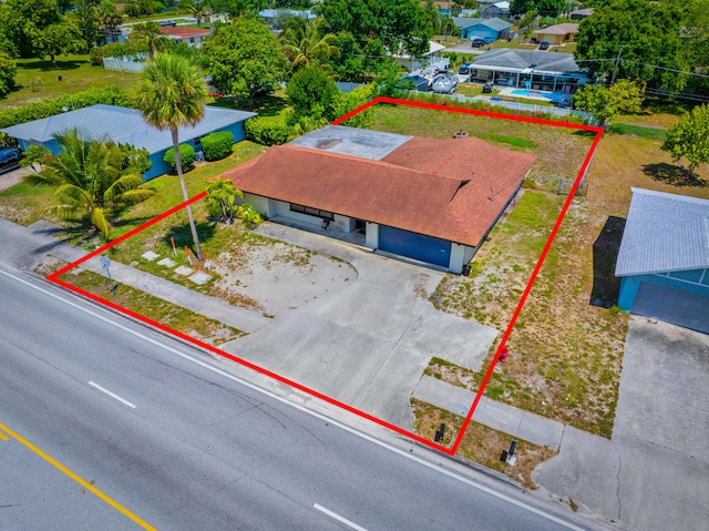 356 SE Prima Vista Blvd, Port Saint Lucie, FL 34983 - view from above of property with property parcel outlined