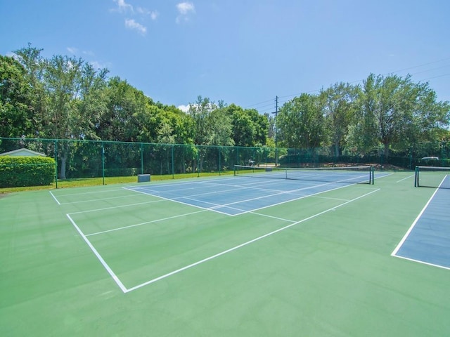 800 Alexandra Ave SW, Vero Beach, FL 32968 - view of tennis court with fence