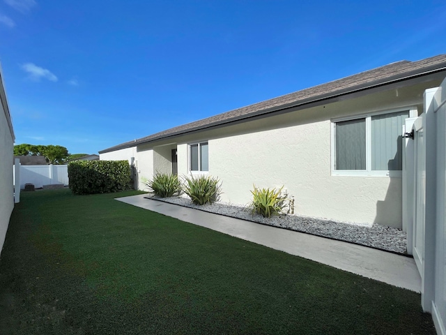 view of home's exterior featuring stucco siding