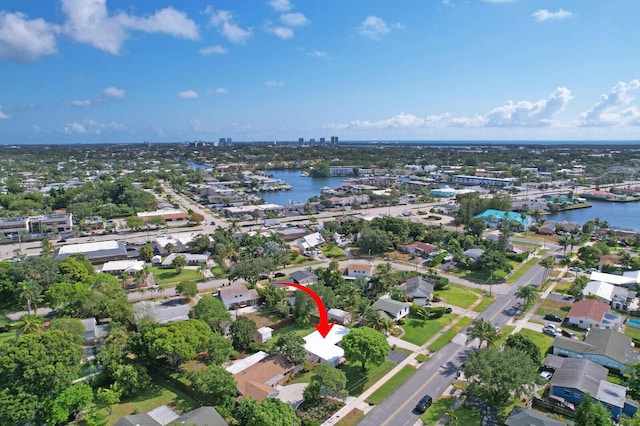 825 Northern Dr, Lake Park, FL 33403 - aerial view of property's location featuring a large body of water and nearby suburban area
