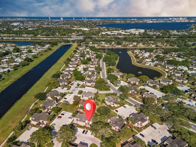 6824 68th Way, West Palm Beach, FL 33409 - aerial overview of property's location featuring a nearby body of water and nearby suburban area