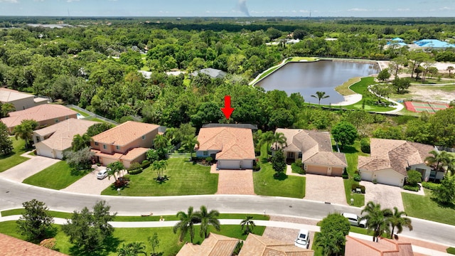1236 SE Conference Cir, Stuart, FL 34997 - aerial perspective of suburban area with a large body of water