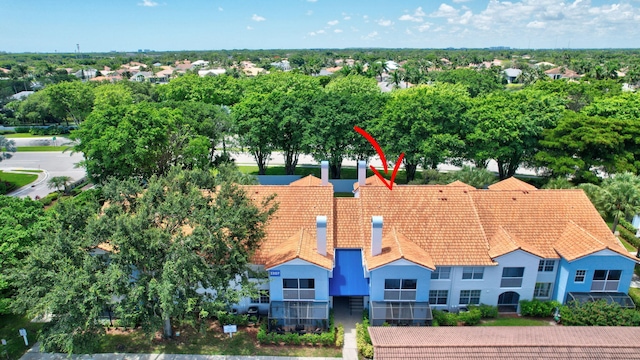 view from above of property