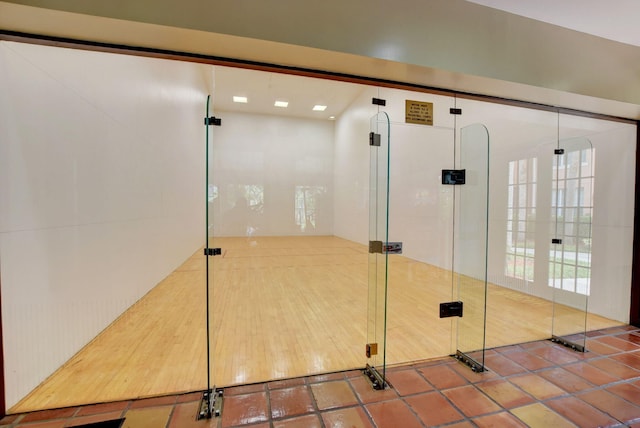 detailed view of a sport court