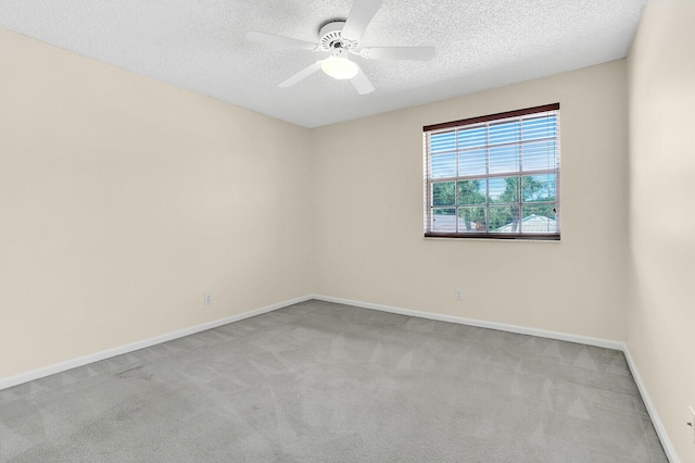 8074 Stirrup Cay Ct, Boynton Beach, FL 33436 - spare room featuring carpet, ceiling fan, a textured ceiling, and baseboards