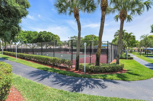 8074 Stirrup Cay Ct, Boynton Beach, FL 33436 - view of tennis court with fence