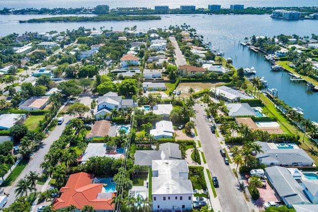 179 Arlington Rd, West Palm Beach, FL 33405 - aerial view of residential area featuring a nearby body of water