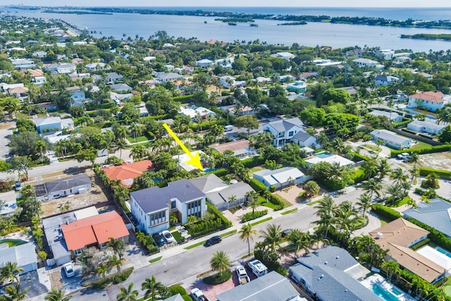 179 Arlington Rd, West Palm Beach, FL 33405 - aerial perspective of suburban area featuring a large body of water