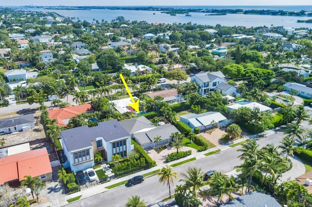179 Arlington Rd, West Palm Beach, FL 33405 - aerial perspective of suburban area featuring a nearby body of water
