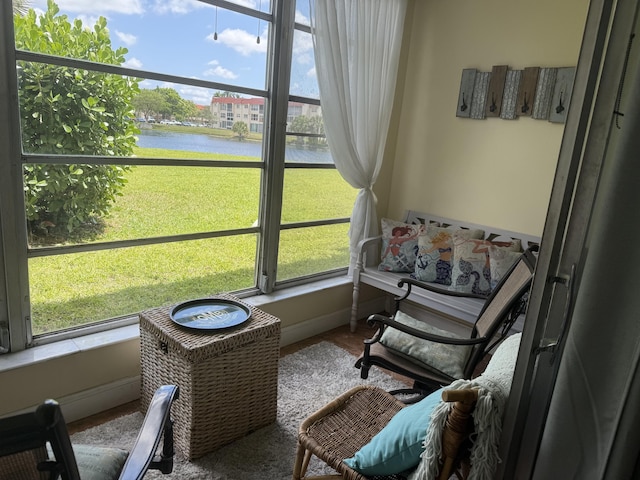 2950 Sunrise Lakes Dr W Unit 101, Sunrise, FL 33322 - sunroom featuring a water view